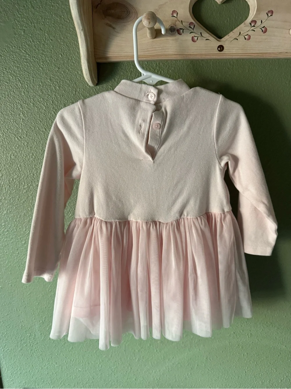 Girls' Long-Sleeve Pink Tulle Dress